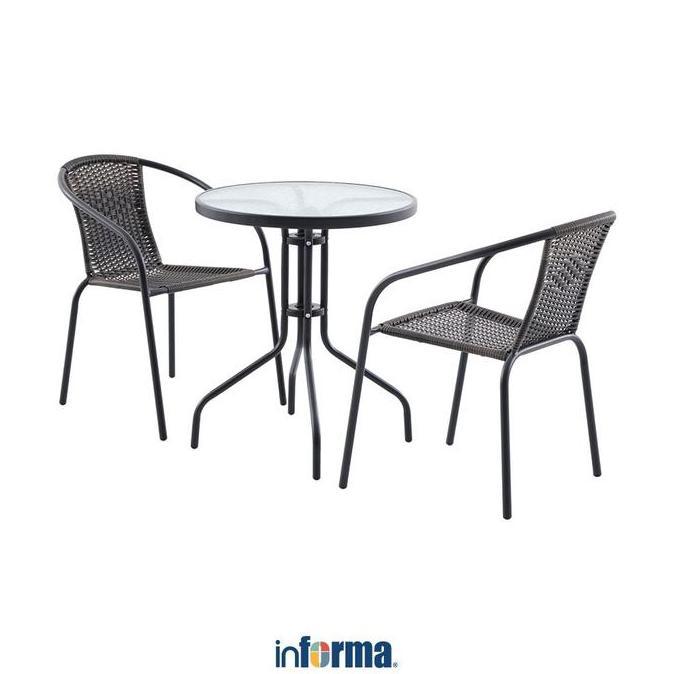 Informa Colorado Set Kursi & Meja Teras - Cokelat Tua