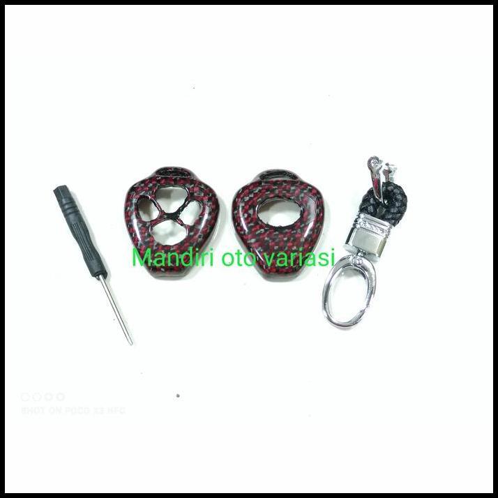 GRATIS ONGKIR CASING KUNCI CARBON INNOVA 4 TOMBOL COVER KUNCI REMOT INNOVA 