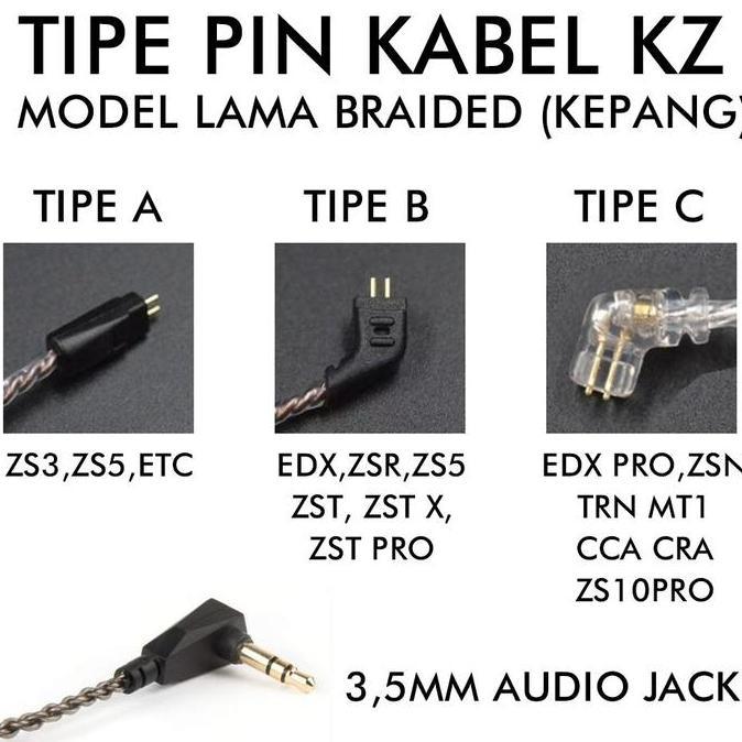 Morwe- [Original] Kabel Kz Cable Kz With Mic Kz Zsn Pro X Kabel Kz With Mic