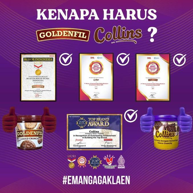 Xfood- Goldenfil Selai Goldenfil Tiramisu Crunchy Selai Roti Bolu 1Kg Aroma Tiramisu Kuat Cocok Untu