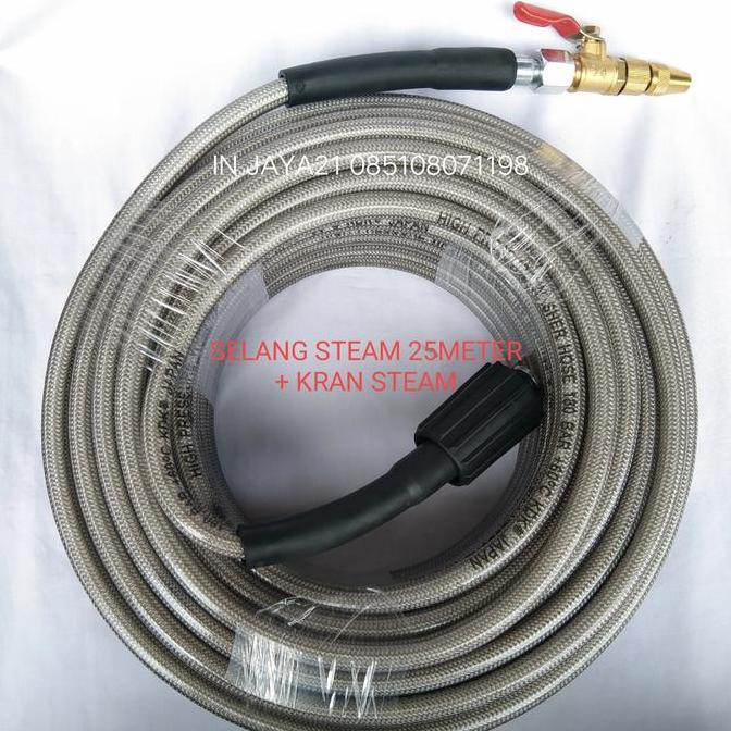 NEW Set Selang Steam 25Meter + Kran Steam Untuk Mesin Steam Kodok