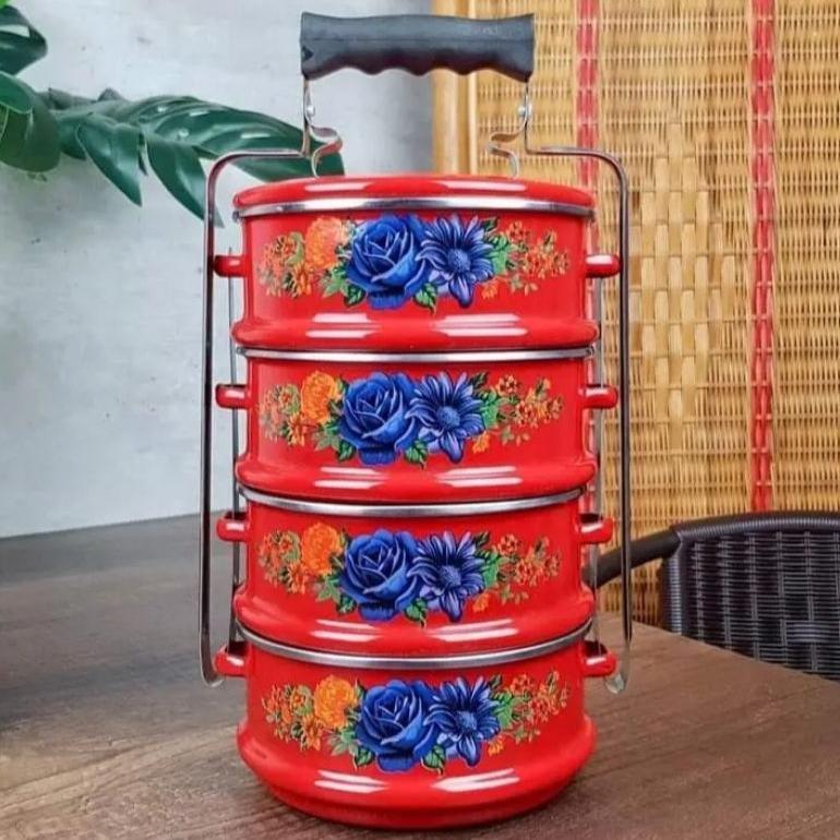 BestPromo Rantang Maspion Panda Rantang Enamel Rantang Susun 4