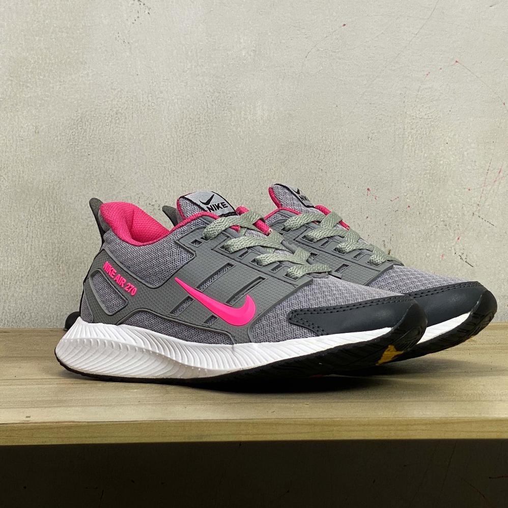 new arrival sepatu senam sneakers wanita cewek running lari joging aerobik warna abu pink putih