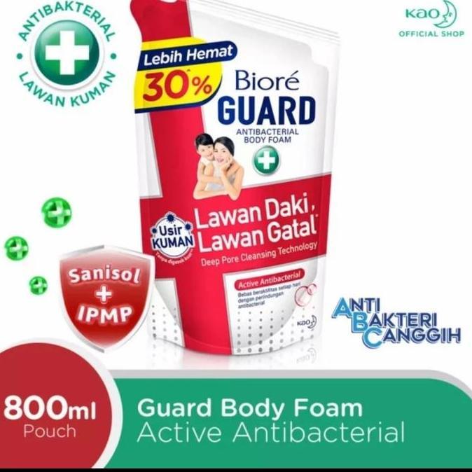 Fupp- Biore Guard Sabun Cair Kemaasan Refil 800Ml - Biru/Merah/Hijau/Tawas