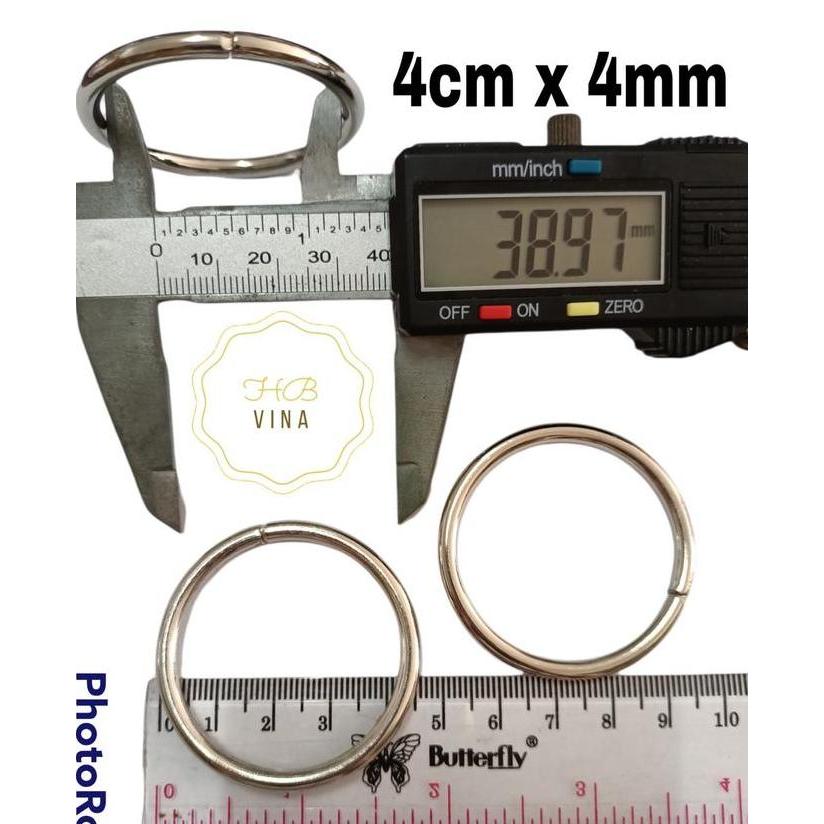 60pcs ring bulat tas 4cm / ring O besi 4cm x 4mm murah