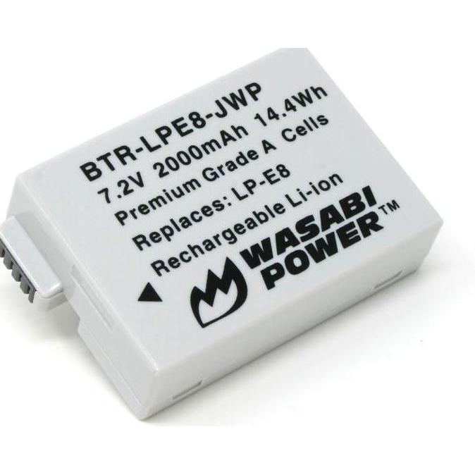 NEW WASABI POWER BATTERY FOR CANON LP-E8 LPE8 LP E8 BATERAI EOS 550D 600D 650D 700D EOS REBEL T2I T3