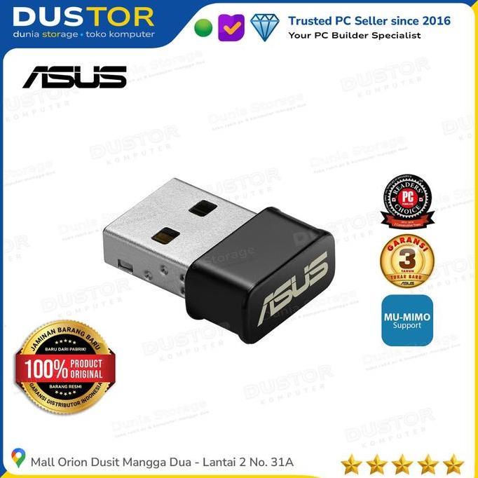 TERLARIS ASUS USB-AC53 NANO WIRELESS AC1200 DUAL BAND USB WIFI ADAPTER