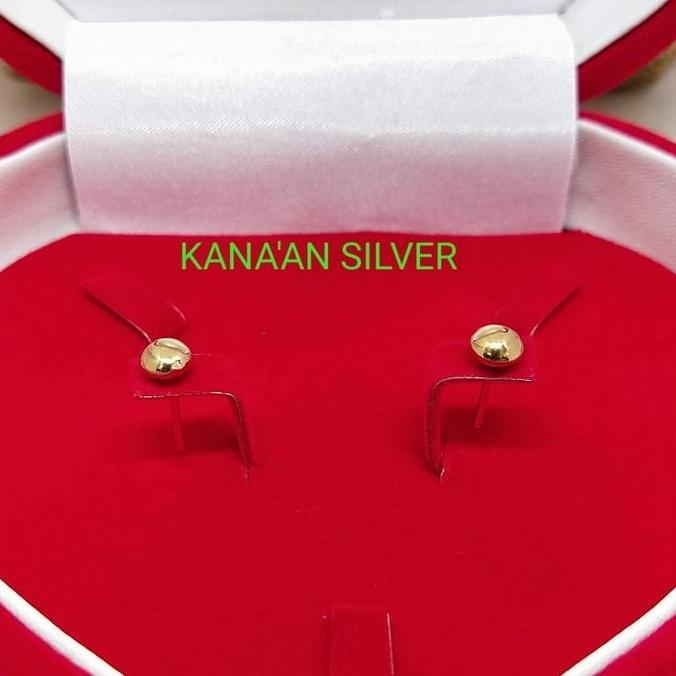 Giwang tusuk pentol anak/dewasa rose gold perak asli 925/lapisan emas