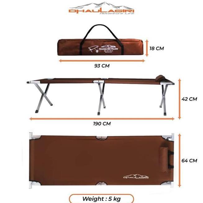 Folding Bed Pillow Dhaulagiri - Velbed Alumunium Portable Outdoor