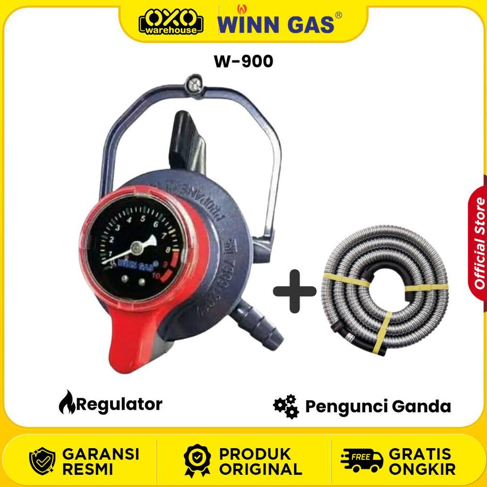 CUCI GUDANG COD - Regulator Gas Lpg Winn Gas W 900 Meter Pengunci Ganda / Triple Lock *HP