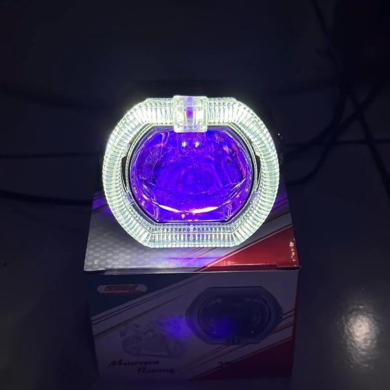 (COD) ( BILLED PROJIE ) LAMPU LED PROJIE MINI KIPAS 2.5 INCH SPIRAL UNIVERSAL MOTOR MOBIL