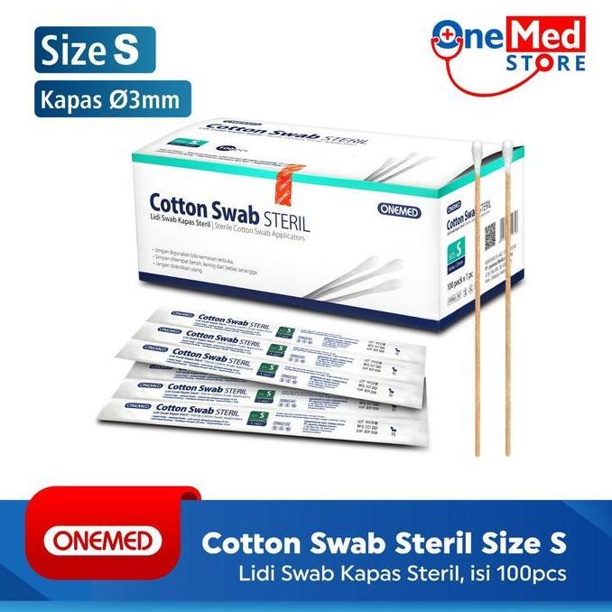 Cotton Swab Steril S isi 100pcs