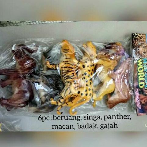 Grade Ori Mainan Anak Edukasi Jungle Animal Dinosaurus Hewan Karet Mainan Binatang Mainan Edukasi He