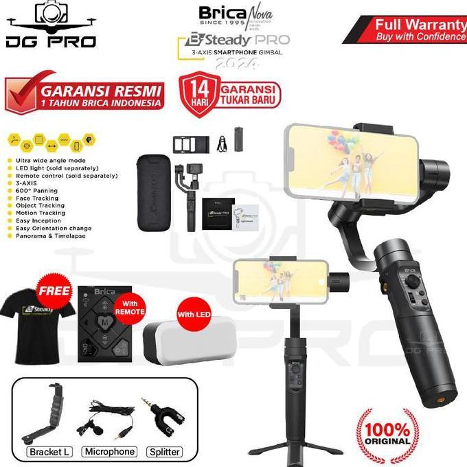 NEW BRICA B-STEADY PRO 3-AXIS GIMBAL STABILIZER BSTEADY NEW VERSION GARANSI RESMI ORI