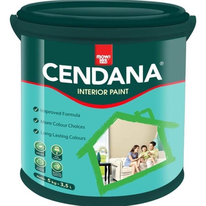 TERBARU - MOWILEX CENDANA CAT INTERIOR PUTIH / WARNA 5KG
