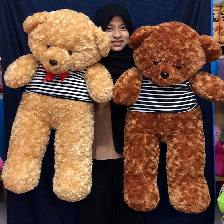 Grade Ori Boneka Beruang Baju Xl  Lucu Jumbo, Boneka Teddy Bear Besar, Boneka Beruang Baju Jumbo Sni