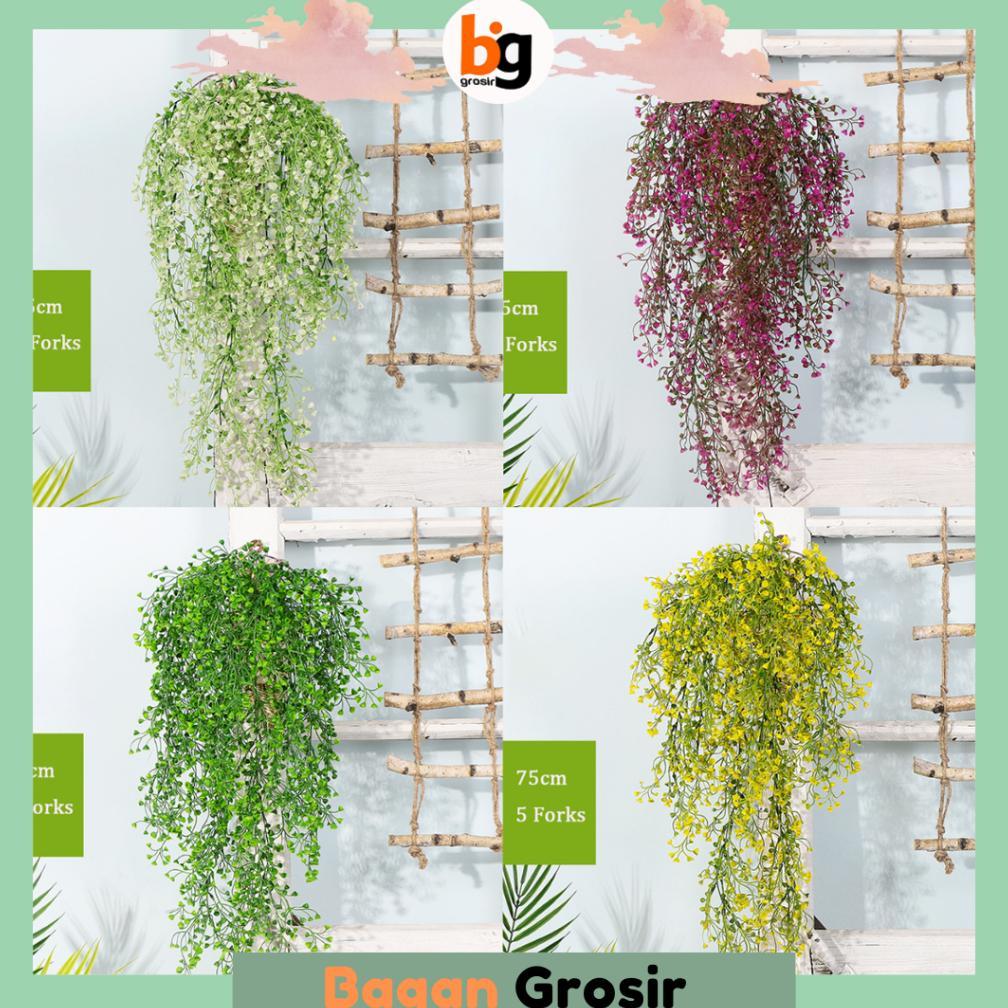 ORIGINAL BG Bunga Gantung Plastik Juntai Anggrek Aesthetic Artificial Dekorasi Dinding Hias PBP52 KE