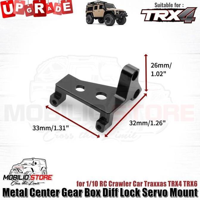 Metal Center Gear Box Diff Lock Servo Mount for RC Traxxas TRX4 TRX6