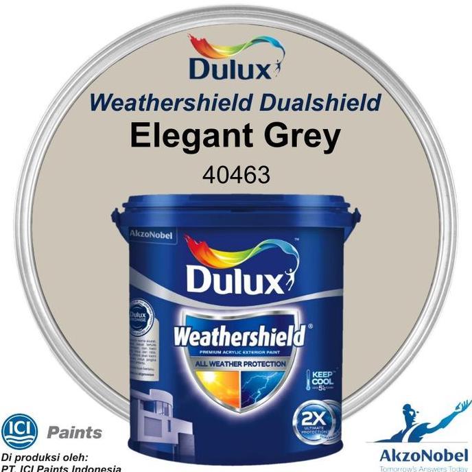 TERMURAH - CAT DULUX WEATHERSHIELD 2.5 LT - ELEGANT GREY 40463