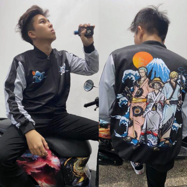 OFFICIAL Jaket Varsity Anime Fullprint OnePiece Lotto Elvina KEKINIAN