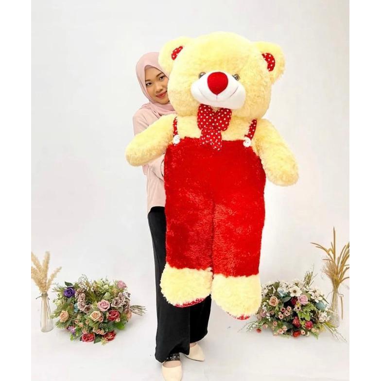 Promo  Boneka Beruang Panda Jumbo Besar 1.2 Meter Dan Boba Jumbo Led Lampu Label Sni