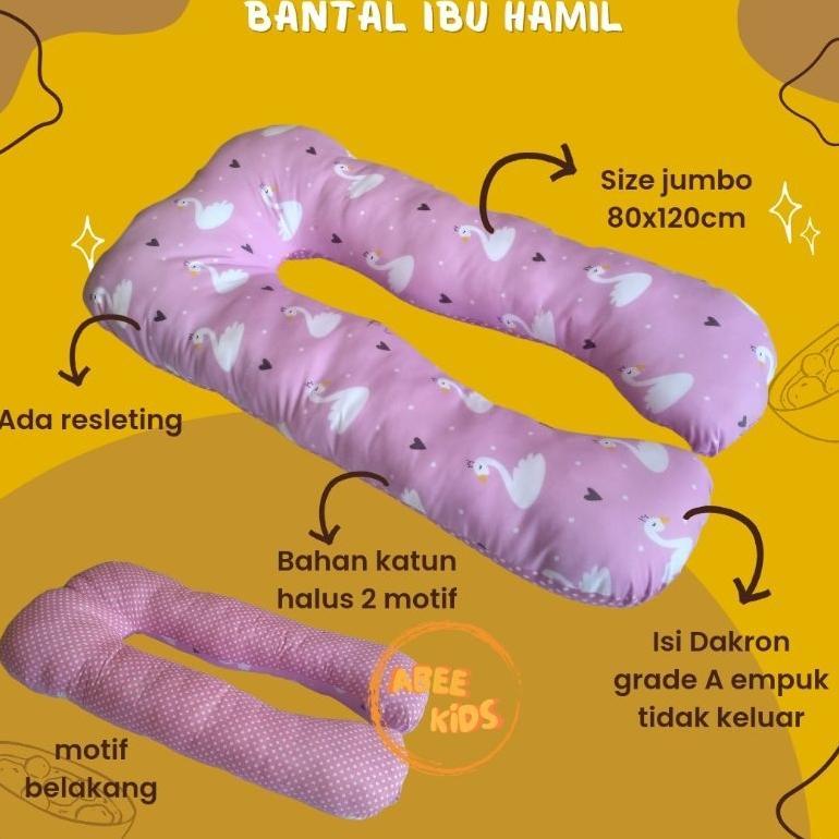 Termurah  Bantal Ibu Hamil Jumbo Motif Resleting Silikon