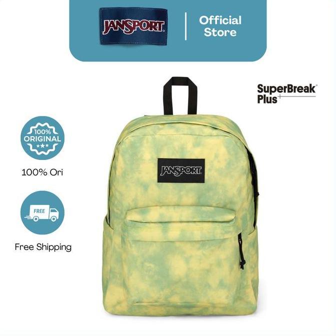 JanSport Tas Ransel Backpack Daypack SuperBreak Plus Acid Rock Green Sekolah