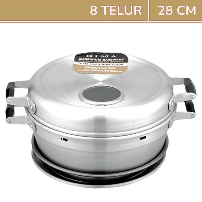 TERMURAH - Baking Pan 28 CM BIMA Untuk 8 Telur Baking Pan Kompor (Tanpa Oven) Wonder Pan