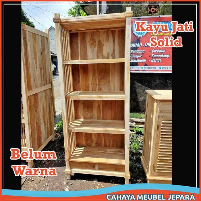 Rak Tempat Buku Boneka Dan Tas Kayu Jati Harga Murah Mentahan Jepara