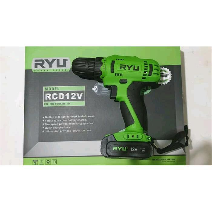 RYU Cordless RCD12V ( bor baterai 12 V) baterai charger cas