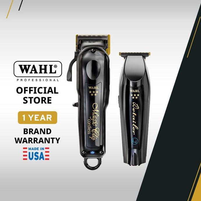 Wahl 5 Star Midnight Black Barber Combo - Alat Cukur Rambut Profesional, Alat Cukur Rambut, Mesin Po
