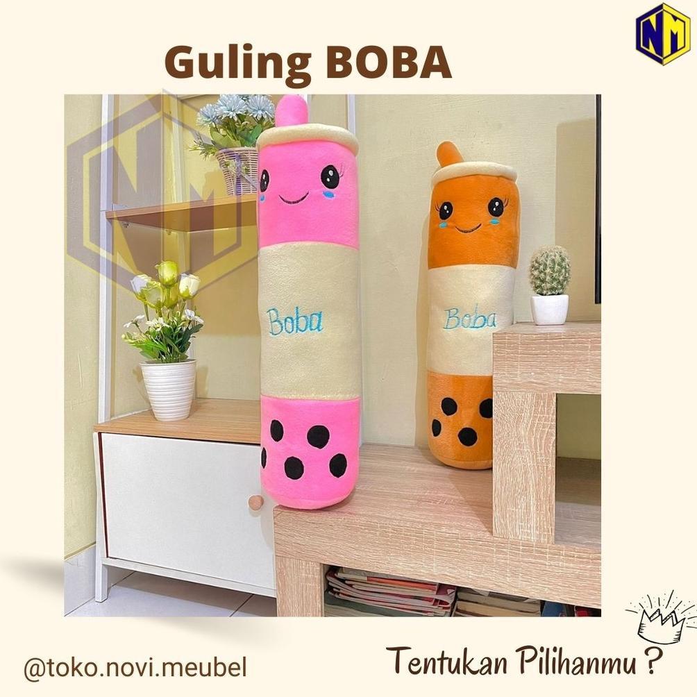 Terlaris Guling Boneka Boba Milk Tea Kain Halus Tinggi 60Cm Guling Boba Viral