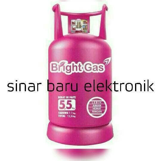 Tabung Bright Gas 5.5kg + Isi Tabung Gas Pink 5.5kg + Isi Tabung Gas 5.5kg Plus Isi