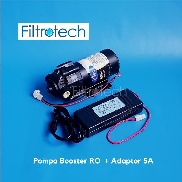 Pompa RO 400 Gpd/500 Gpd Booster Pump RO 400gpd + Adaptor +Fitting