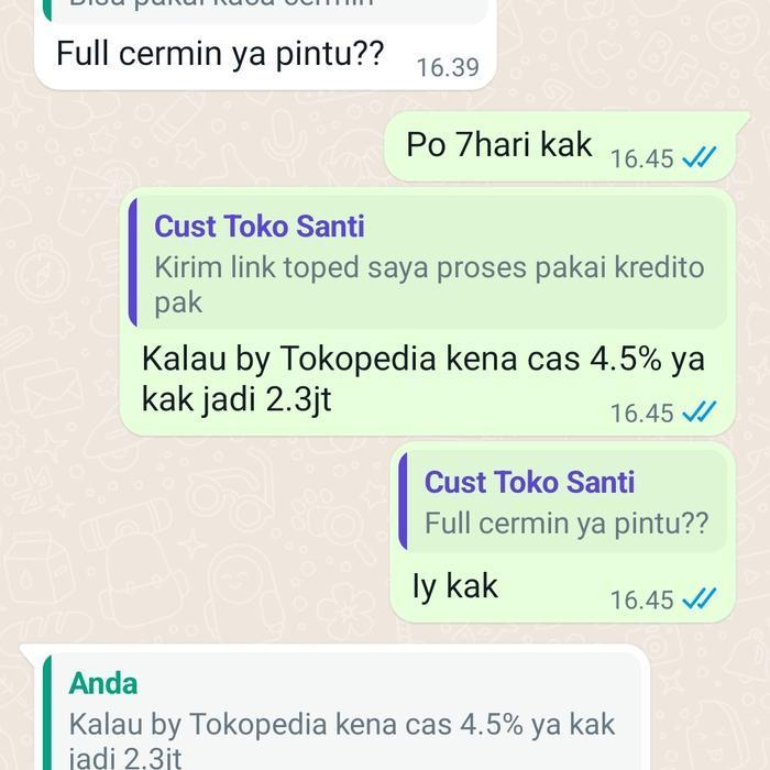 lemari pakaian alumunium acp 1 pintu