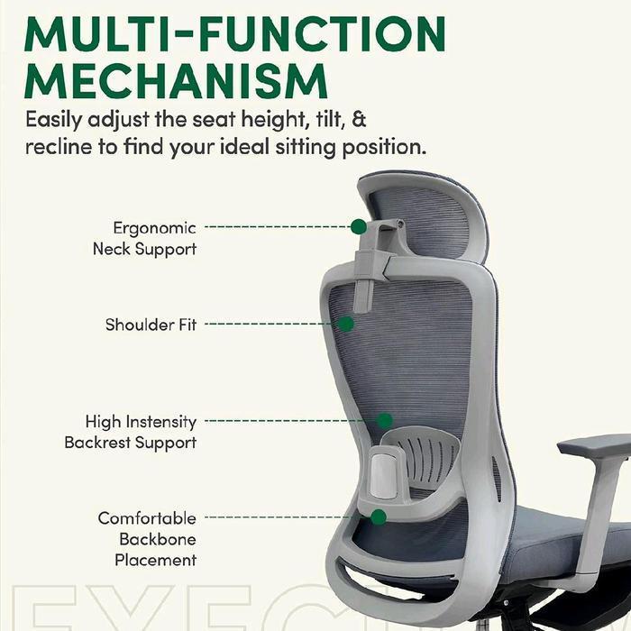 STARLEAD Kursi Kantor Dengan Sandaran + Recliner Executive Relax Pro | Adjustable Footrest | Bos Dir