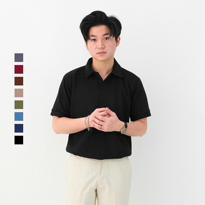 Sanvanina Polo Shirt Pria Korea | Kaos Polo Shirt | Kaos Pria Berkerah | Cuba Poloshirt Scuba Modern