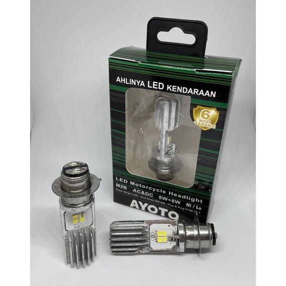 Sale Termurah  Lampu Led Motor Original Ayoto M2B H6 Ac/Dc 8Watt+8Watt 