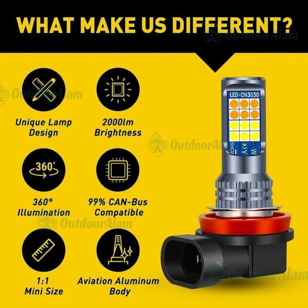 Sale Lampu Led Mobil  Foglamp Led Mobil 2Pcs Lampu Led Mobil H4 Super Terang Lampu Led Putih H11 Two