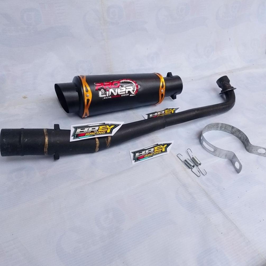 Gratong Knalpot Racing Jrm Full Hitam Buat Motor Supra X 125,Honda Blade, Karisma, Revo Fit, Jupiter