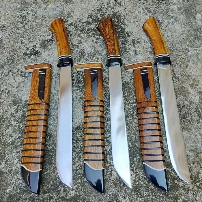 Golok sembelih bohler k110 tajm siap pakai  model batawian fullkayu