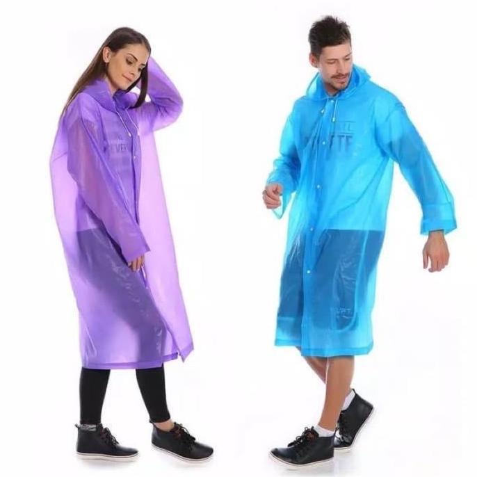 JAS HUJAN EVA TRANSPARAN DEWASA / JAS HUJAN KOREA PONCHO PRIA WANITA