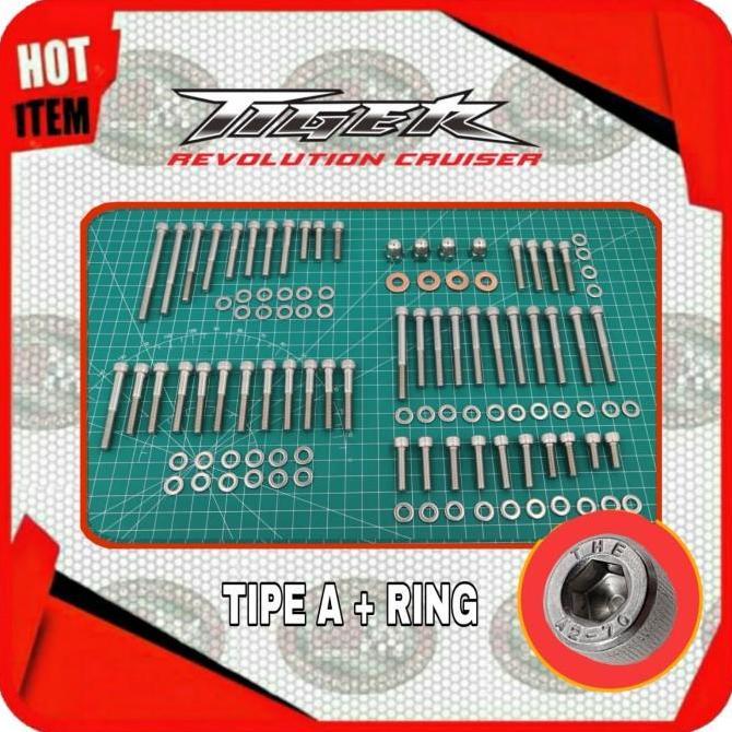 Baut L Stainless Set Mesin Honda Megapro Tiger Revo