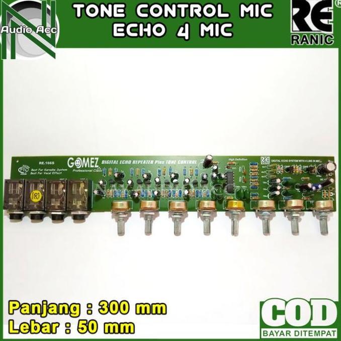 kit tone control stereo gomez echo 4 mic