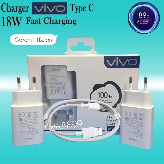 CHARGER VIVO Y21 Y21S Y21T Y53S ORIGINAL 100% TYPE C FAST CHARGING