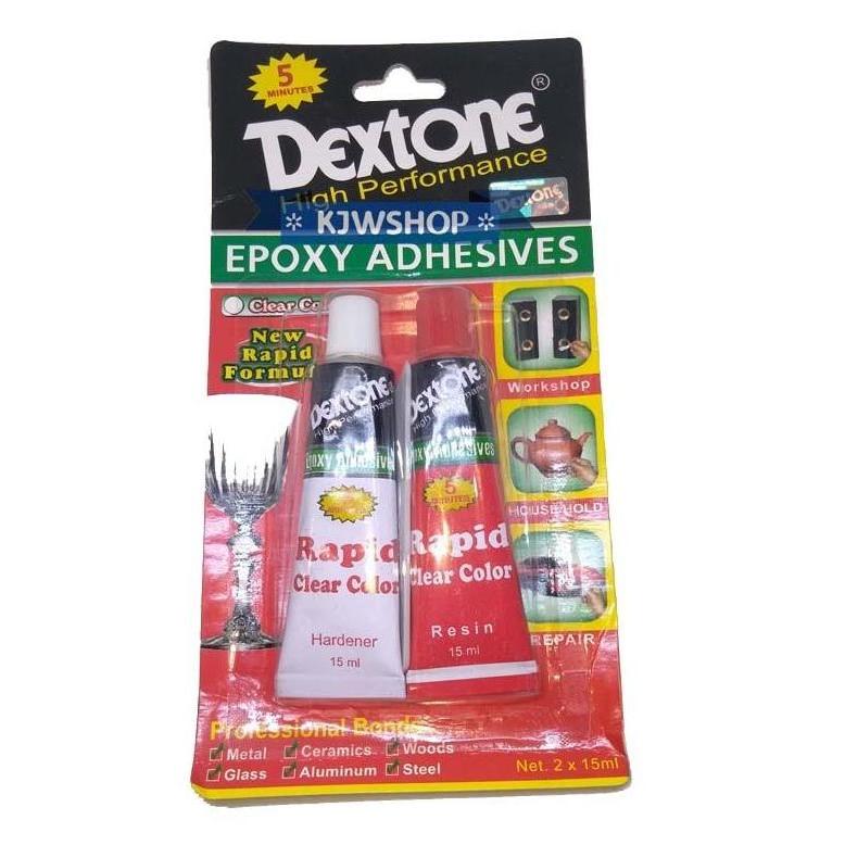 Epoxy Adhesive Rapid Lem Epoxy Clear Bening 2 Komponen 5menit Dextone