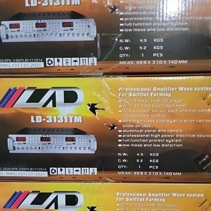 Ampli Walet LAD 3131 TM 3 Player Garansi 1 Tahun
