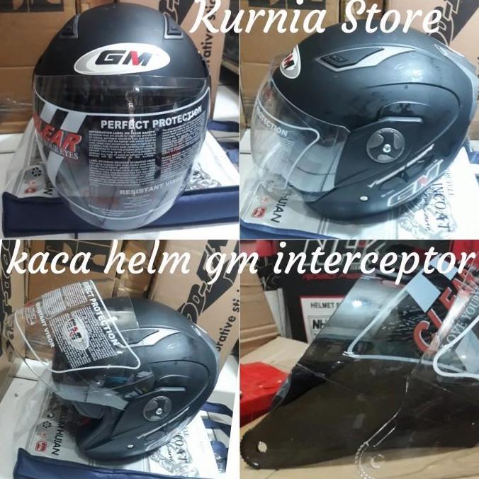 kaca helm gm interceptor original clear produk