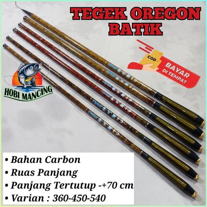 Joran Tegek Oregon Batik 360 450 540 Bahan Carbon Ruas Panjang Lentur Kuat Tongkat Pancing Untuk Dan