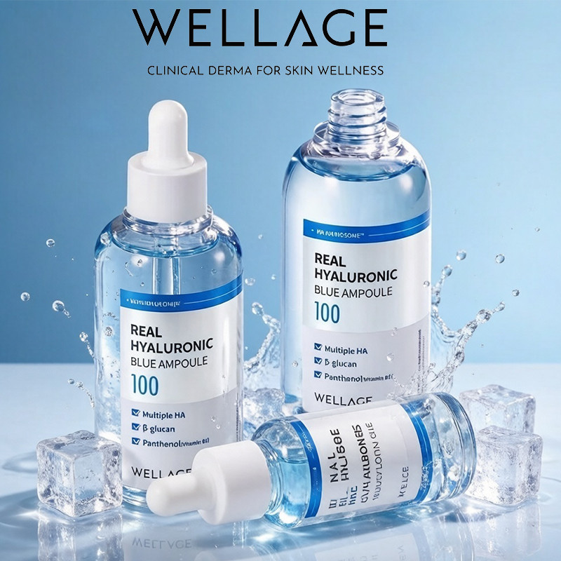 WELLAGE Real Hyaluronic Blue Ampoule 100ml